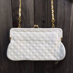 KIMCHI BLUE white quilted purse