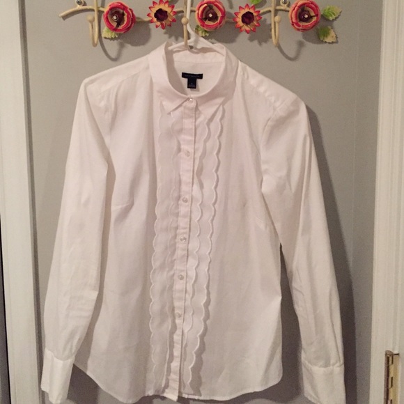White scallop blouse