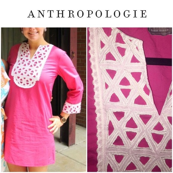 Embroidered shift dress