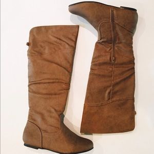 Knee high brown boots