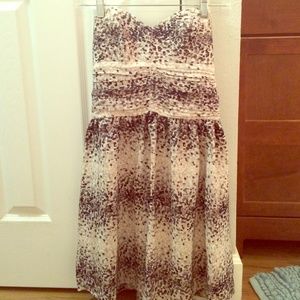 Parker strapless print mini dress
