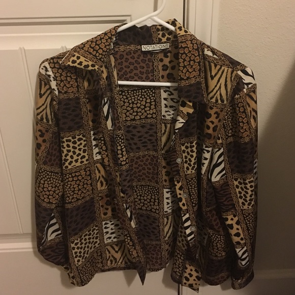 Polyester Animal Print Shirt