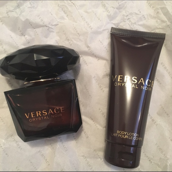 NWT AUTHENTIC VERSACE SET crystal noir