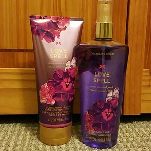 Love spell hand cream and Parfumee
