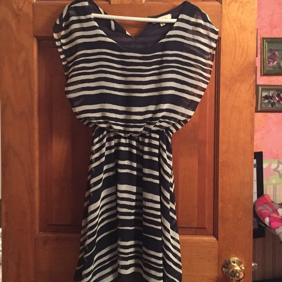 Blue and white striped dress!
