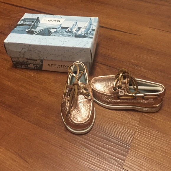 NWOT ✨ Kids Sperry Top-Sider- Rose Gold