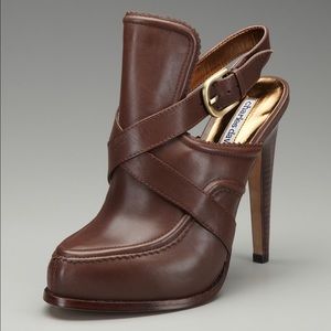 Charles David Sling Back Brown Leather