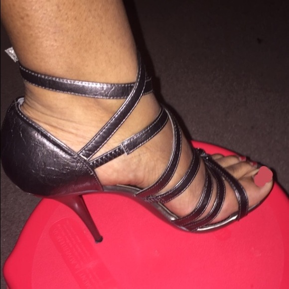 Really Dressy Silver, Strappy Heels!
