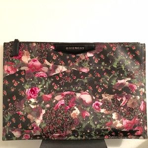 Givenchy floral camo zipper pouch- M