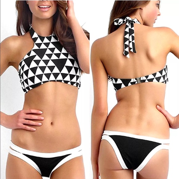 Black & White Geometric Bikini