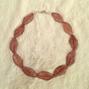 Burgundy stone necklace