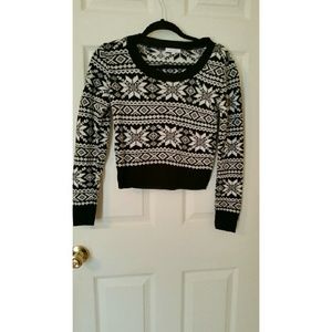 Fair isle cropped sweater