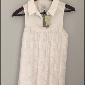 Anthropologie white lace dress