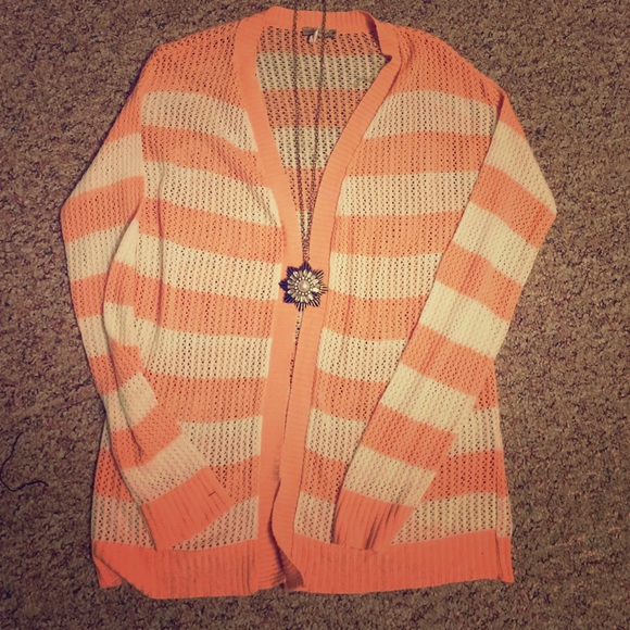 Cream and Peach Cardi