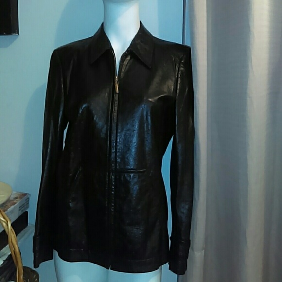 Escada 100% leather jacket