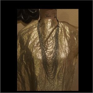 Gorgeous draping bronze beaded necklace 💥