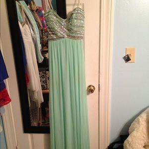 Mint Green prom dress