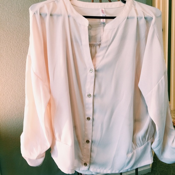 Blush color silk shirt