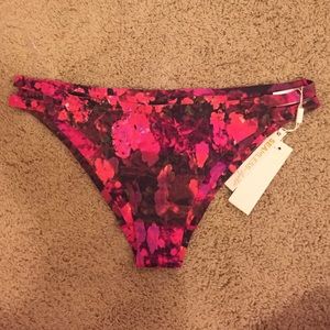 New hot pink tie dye bikini bottoms