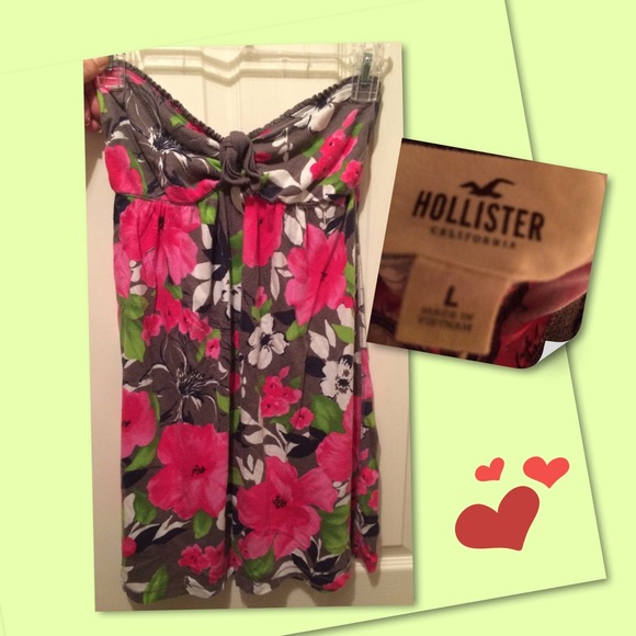 Hollister Strapless floral top