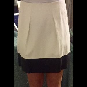 J. Crew white & navy skirt
