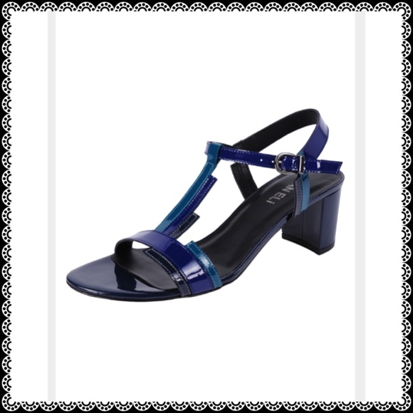 Vaneli Open-Toe Slingbacks in Blu/ Teal