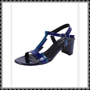 Vaneli Open-Toe Slingbacks in Blu/ Teal