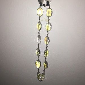 tansculent multi glass beaded necklace