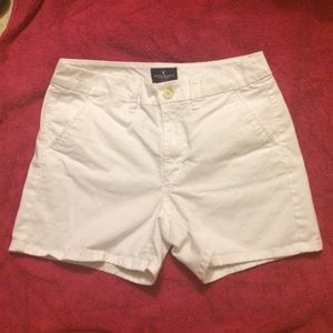 White High Waisted Shorts American Eagle