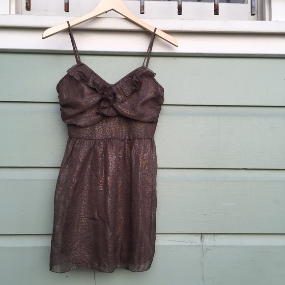 sheer metallic leopard print dress