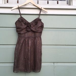 sheer metallic leopard print dress