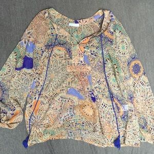 Non traditional floral boho top