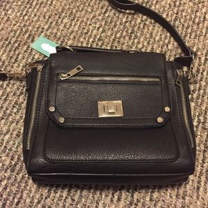 Maurice's Black Leather Shoulder Bag (Brand New)