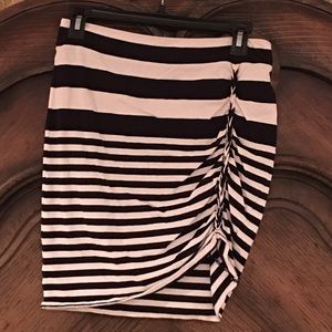 Free People Striped cotton bodycon skirt size M