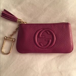 NWOT Authentic Gucci soho leather key/coin pouch
