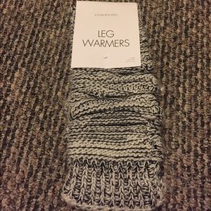 BRAND NEW!! Maurice's Black/White Knit Leg Warmers
