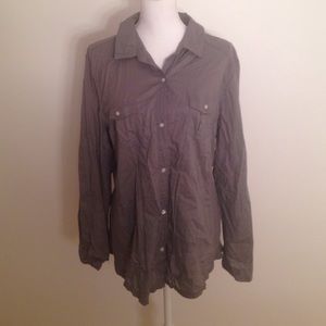 Grey cotton button down