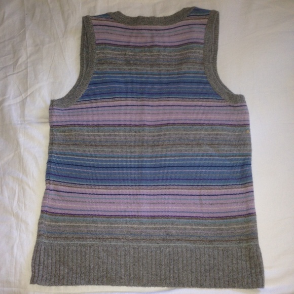 NWT Gap Striped Wool Sweater Vest - Picture 3 of 4