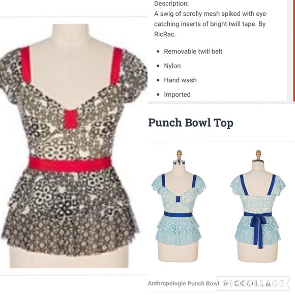 🎉Last cut🎉Anthro Punch Bowl Top by Ric Rac, M