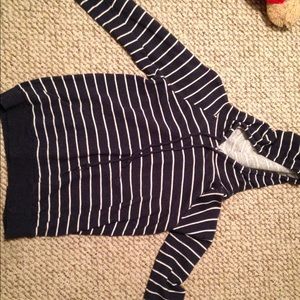 Navy blue striped sweatshirt