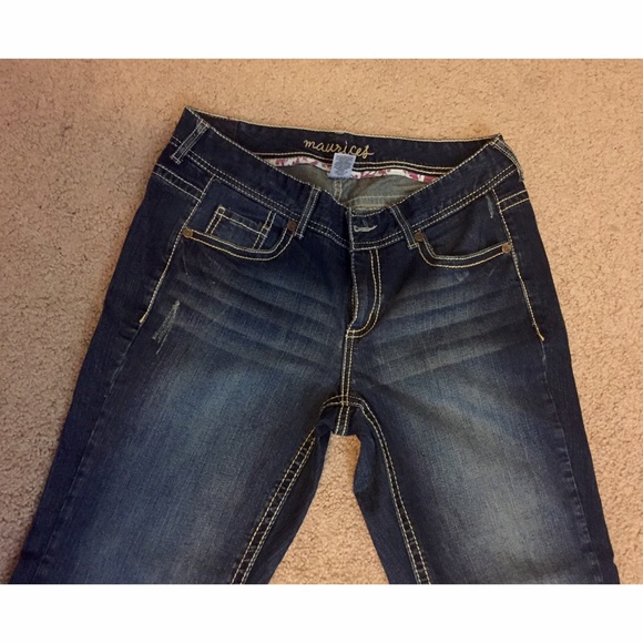 Maurices Short Flare Jeans