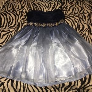 Navy blue homecoming/prom dress.
