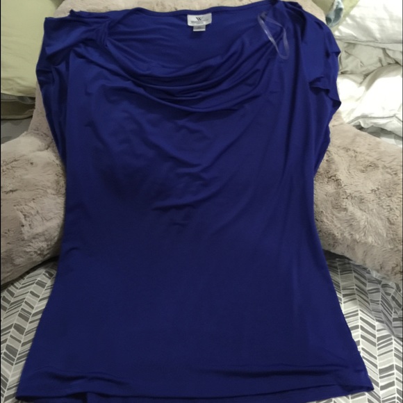 Blue short sleeve blouse