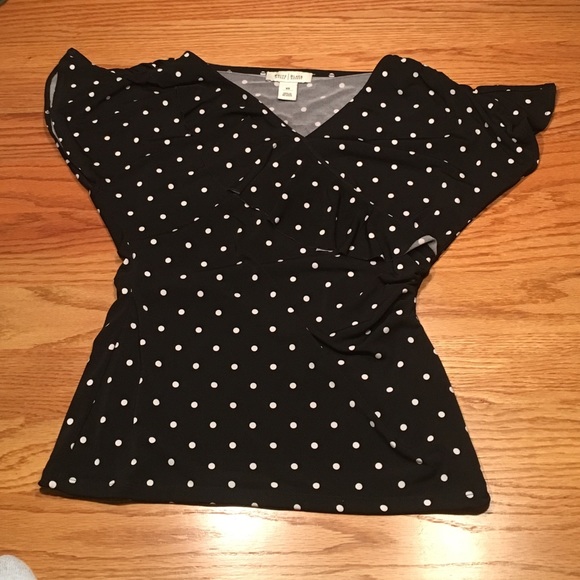 Black and white blouse