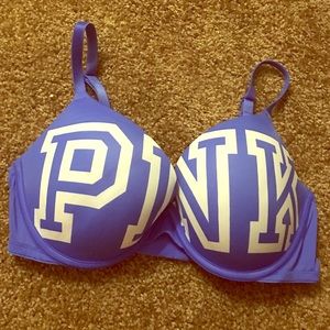 Blue PINK push-up bra