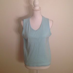 Turquoise cotton tank