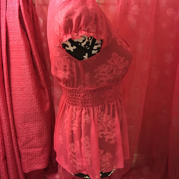 Pink Sheer Blouse - Picture 3 of 4