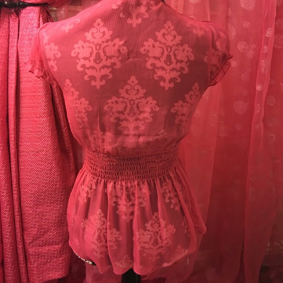 Pink Sheer Blouse - Picture 4 of 4