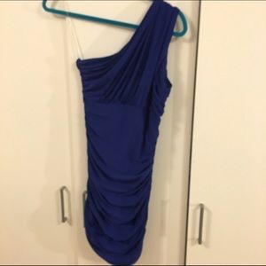 Blue one shoulder dress from Nordstrom