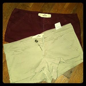 SOLD Two cute pairs of hollister shorts!